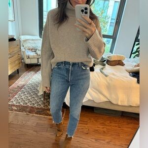 & other stories wool boxy turtleneck sweater